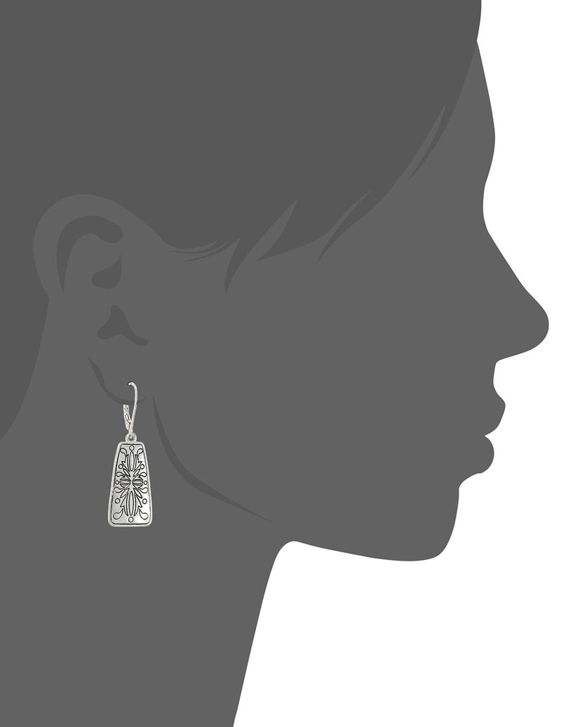 Napier Silver Square Drop Earrings, 0 - Image 2